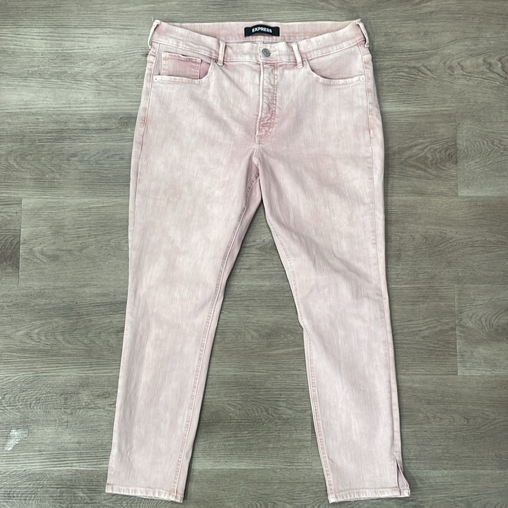 Express Pink High Rise Ankle Legging- Size 14R